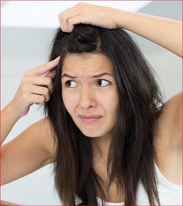 A Girl Having Hair Loss Irritation