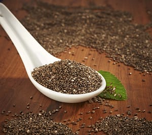 Chia Seeds on the spoon