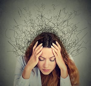 Women Feeling stress and anxiety