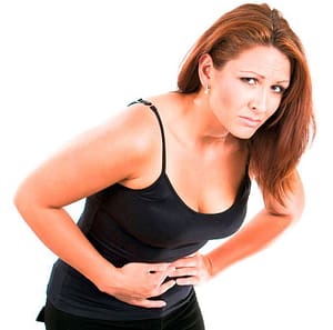 Women having  Pain stomach